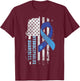 Hydrocephalus Awareness Shirt US American Flag Gift Shirt Kids Men T-Shirt - T-Shirt | Maroon