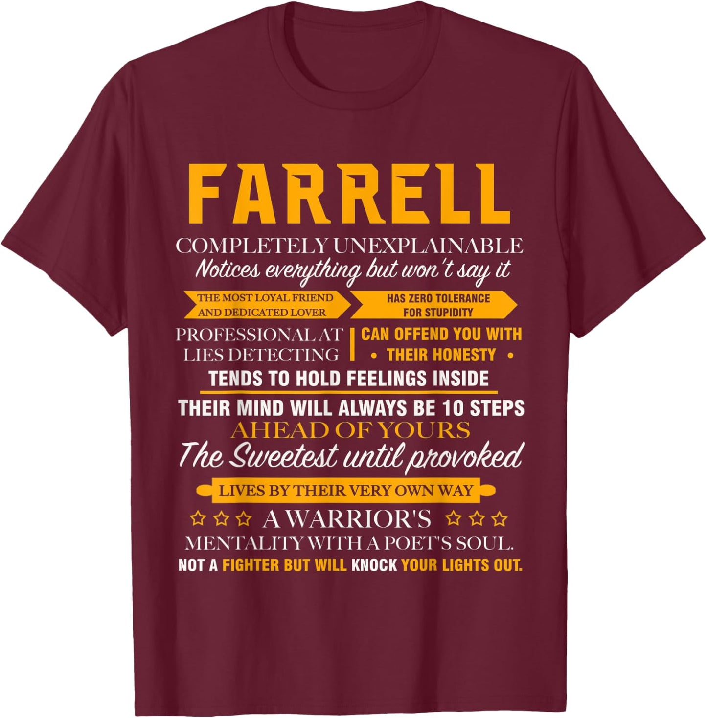 FARRELL completely unexplainable Front Print T-Shirt - T-Shirt | Maroon