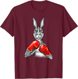 Funny Boxing Roger - Humor Sport Kangaroo T-Shirt - T-Shirt | Maroon