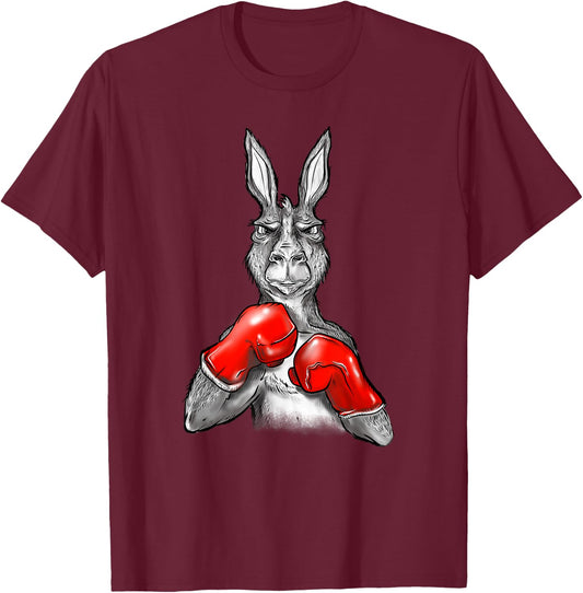 Funny Boxing Roger - Humor Sport Kangaroo T-Shirt - T-Shirt | Maroon