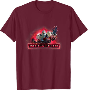 Transformers One Iconic Megatron Power Up Big Chest Logo T-Shirt - T-Shirt | Maroon