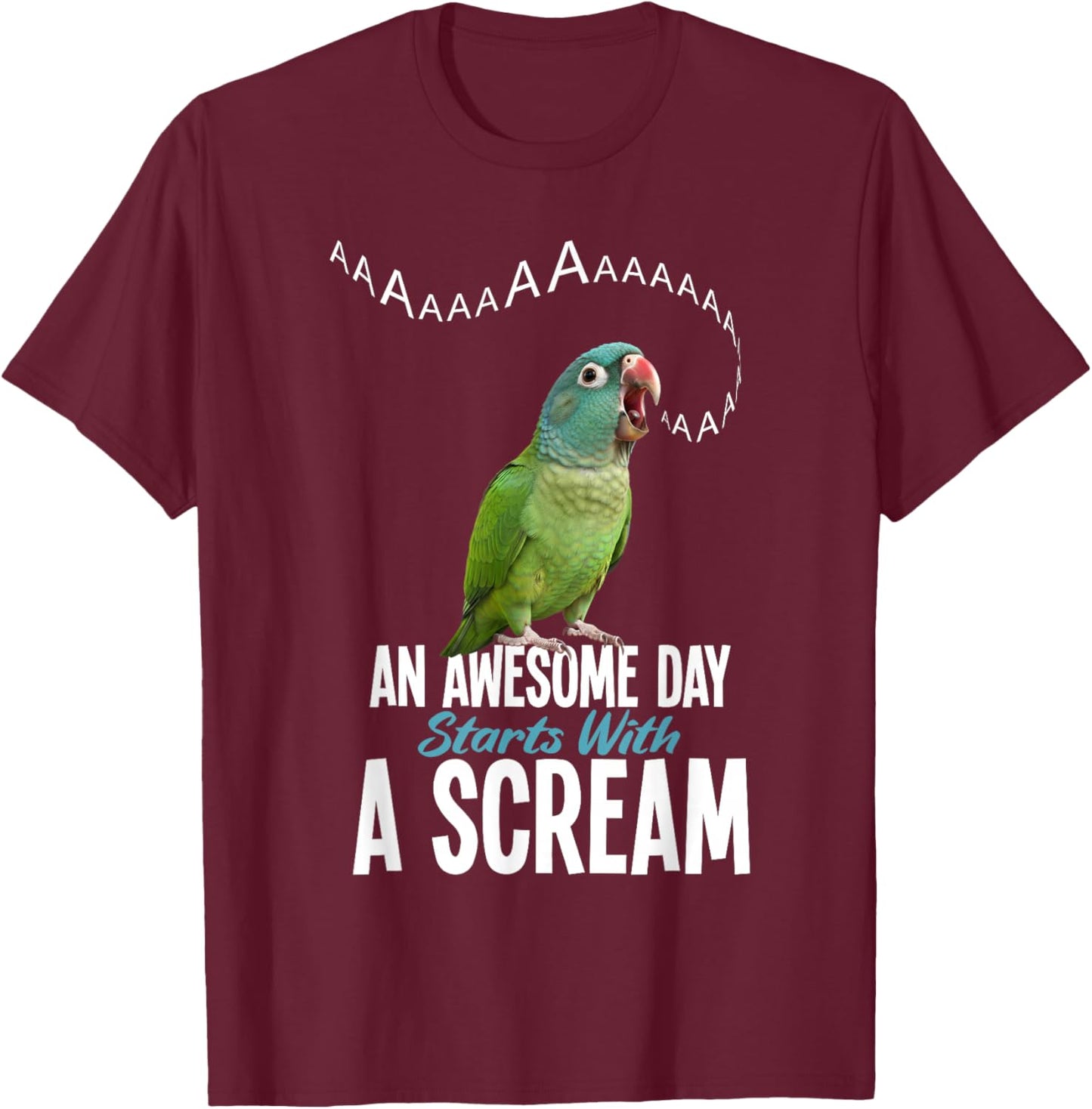 Birdkeeper Birdkeeping Awesome Blue Crowned Conure T-Shirt - T-Shirt | Maroon