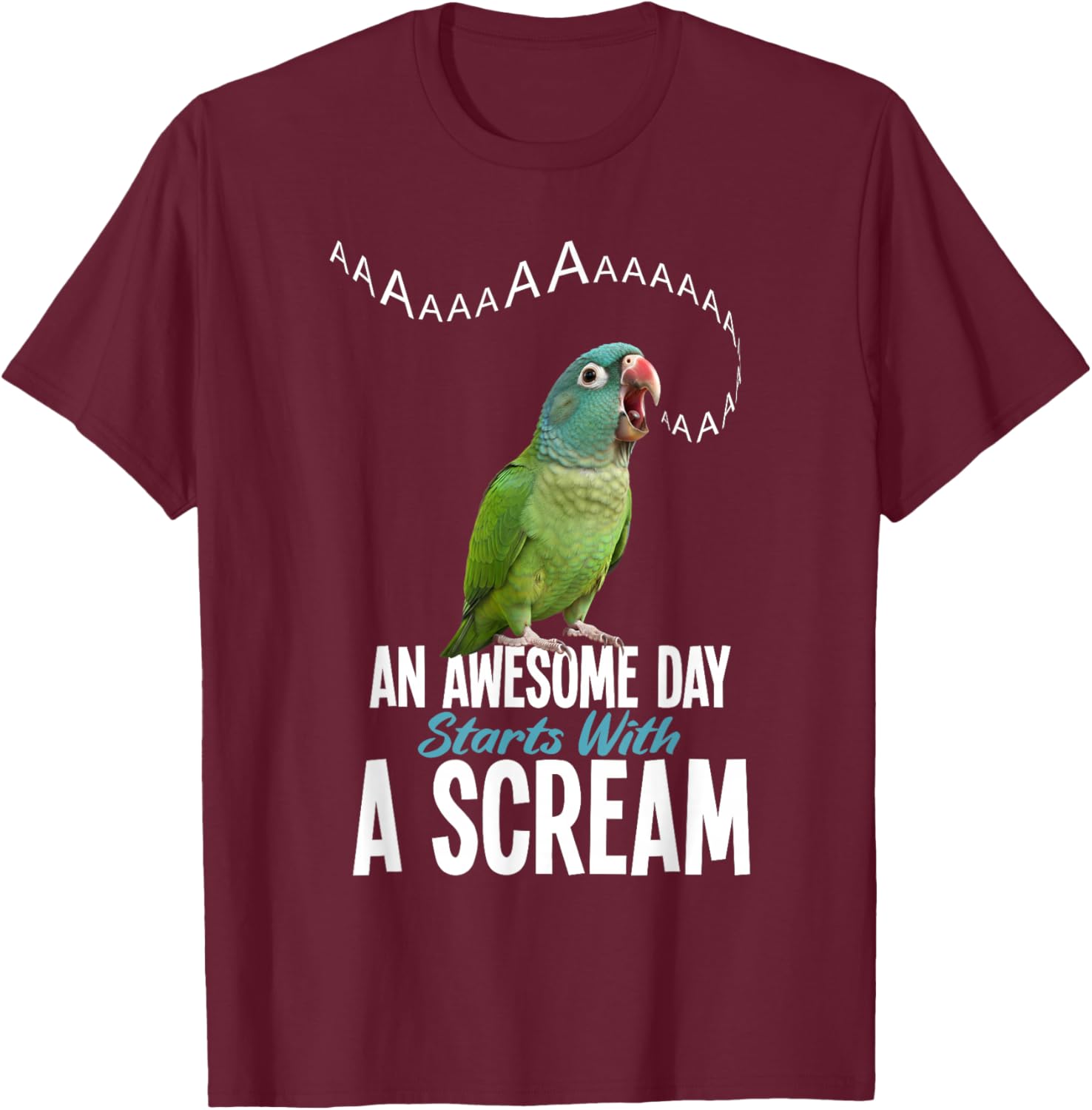 Birdkeeper Birdkeeping Awesome Blue Crowned Conure T-Shirt - T-Shirt | Maroon