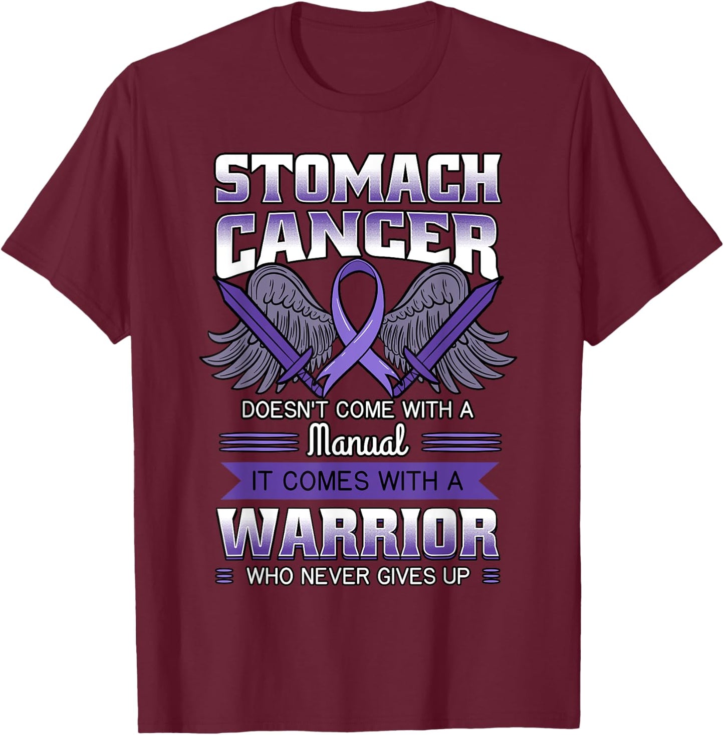 Stomach Cancer Shirt Gastric Disease Gastritis Tumor Gift T-Shirt - T-Shirt | Maroon