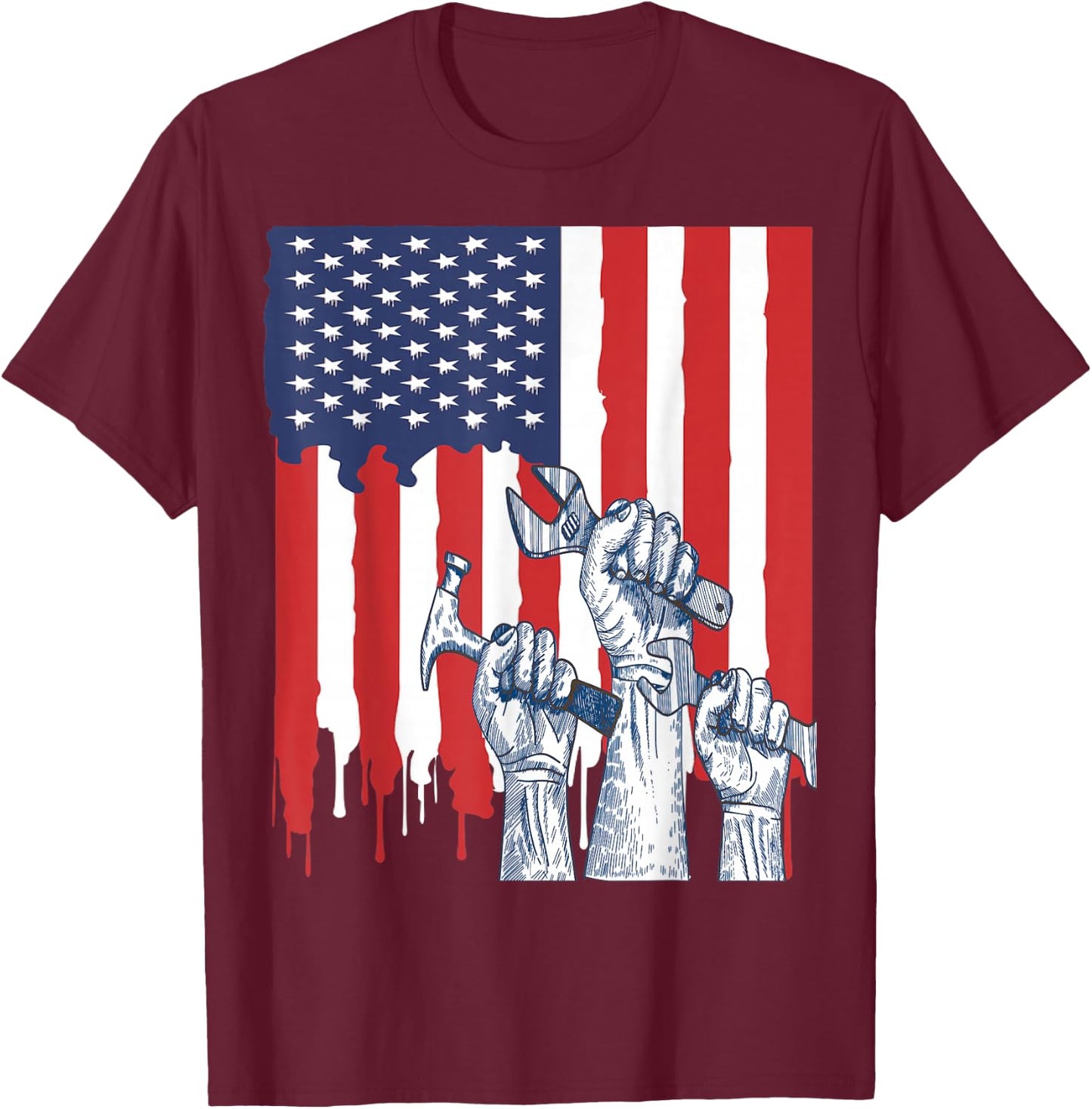 Labor Day Shirt Happy Labor Day Men Women And Youth T-Shirt - T-Shirt | Maroon