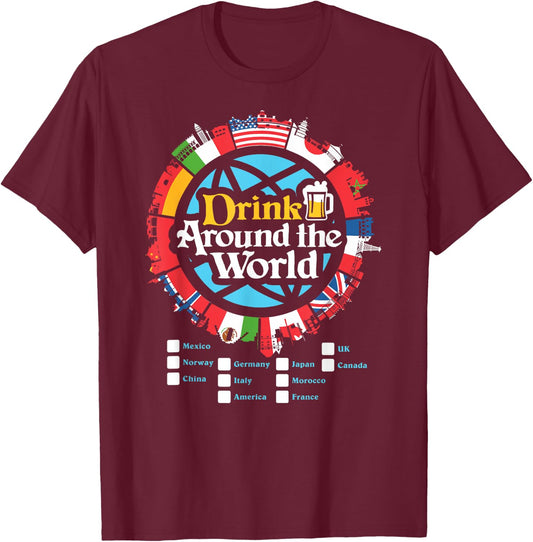 Adult Vacation Drinking Showcase T-Shirt - T-Shirt | Maroon