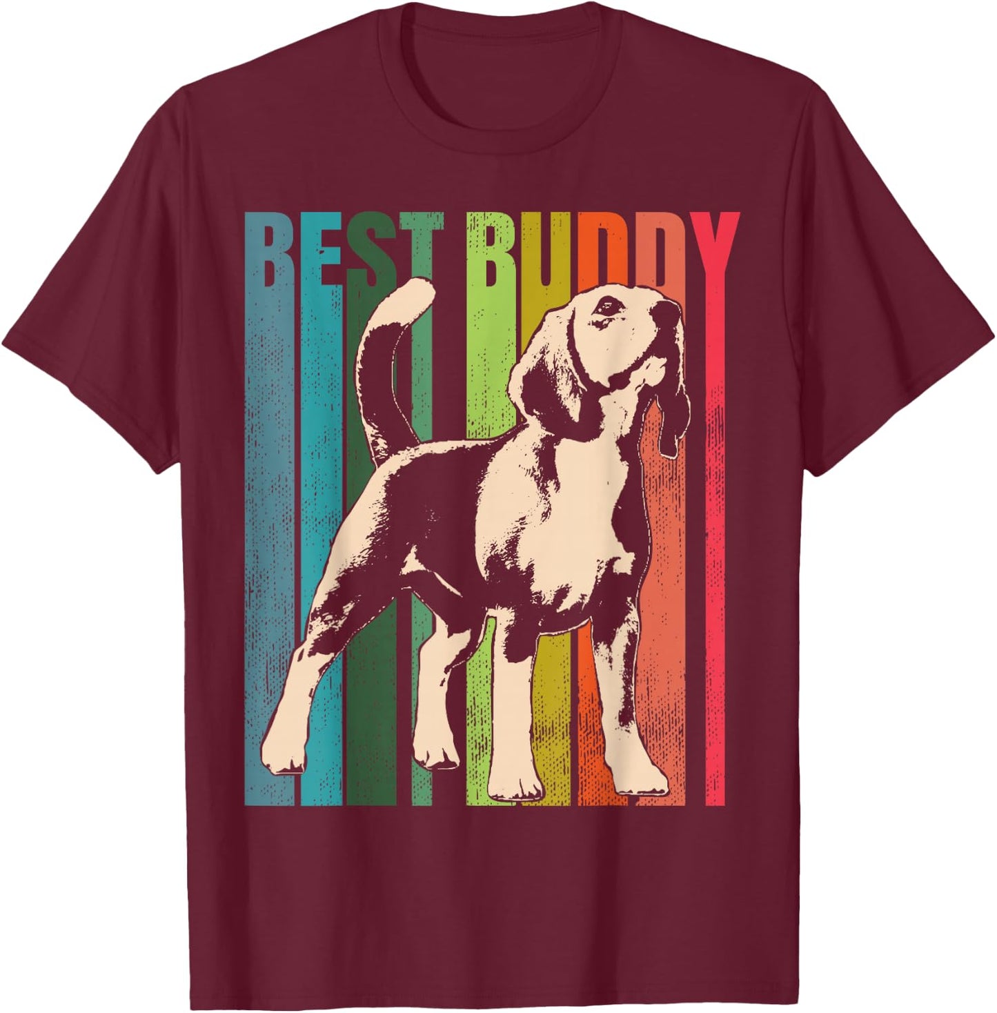 Beagle Dog T-Shirt - T-Shirt | Maroon