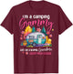 Funny I'm A Camping Grammy Camper Campfire Camping Grandma T-Shirt - T-Shirt | Maroon