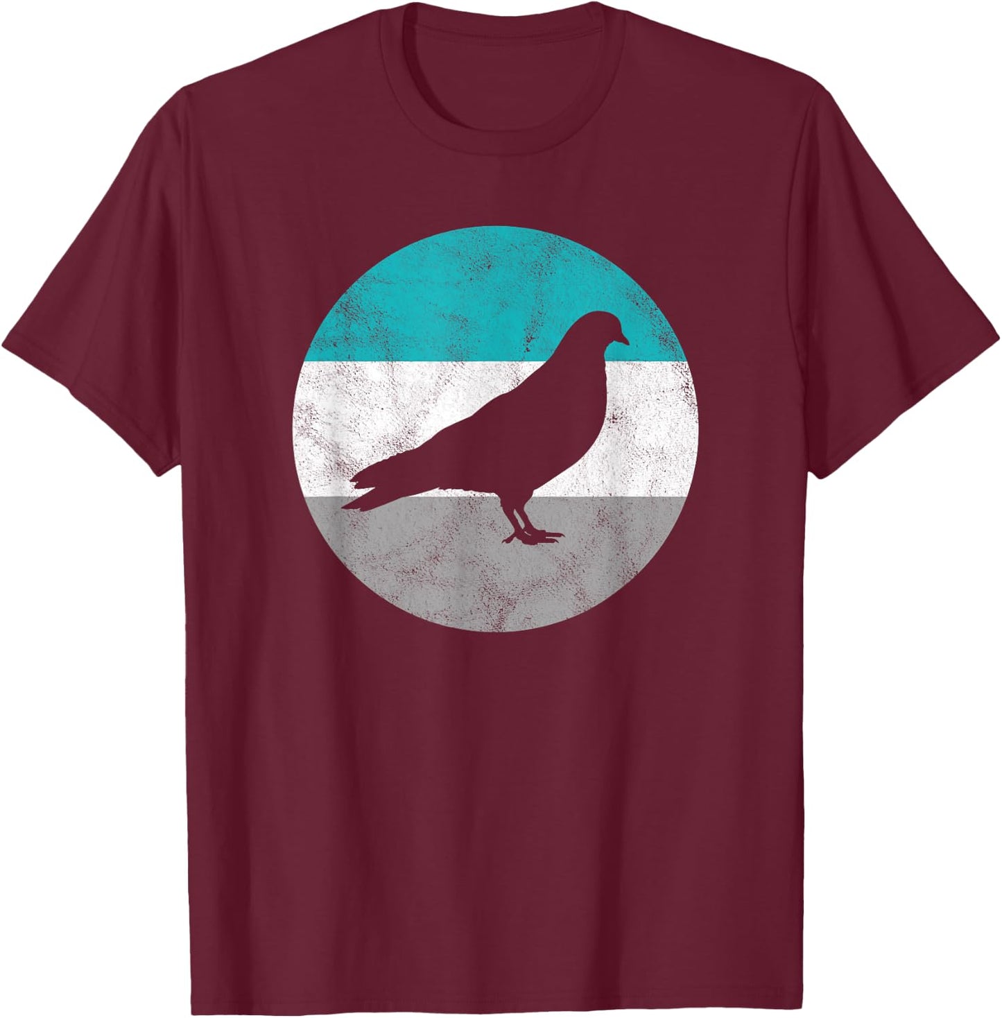 Homing Pigeon Gift Shirt Women Boys & Girls | Retro T-Shirt - T-Shirt | Maroon