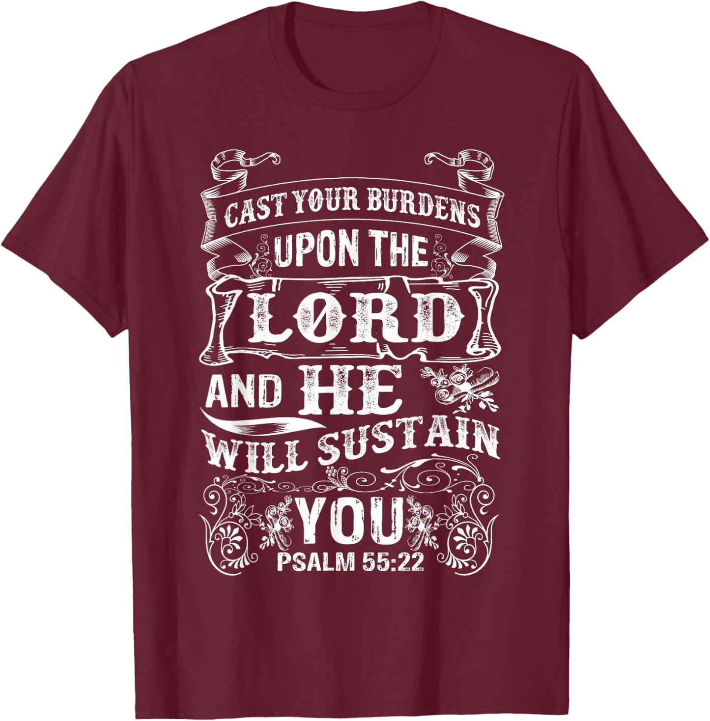 Psalm Shirts For Christian Women, Bible Verse Clothing T-Shirt - T-Shirt | Maroon