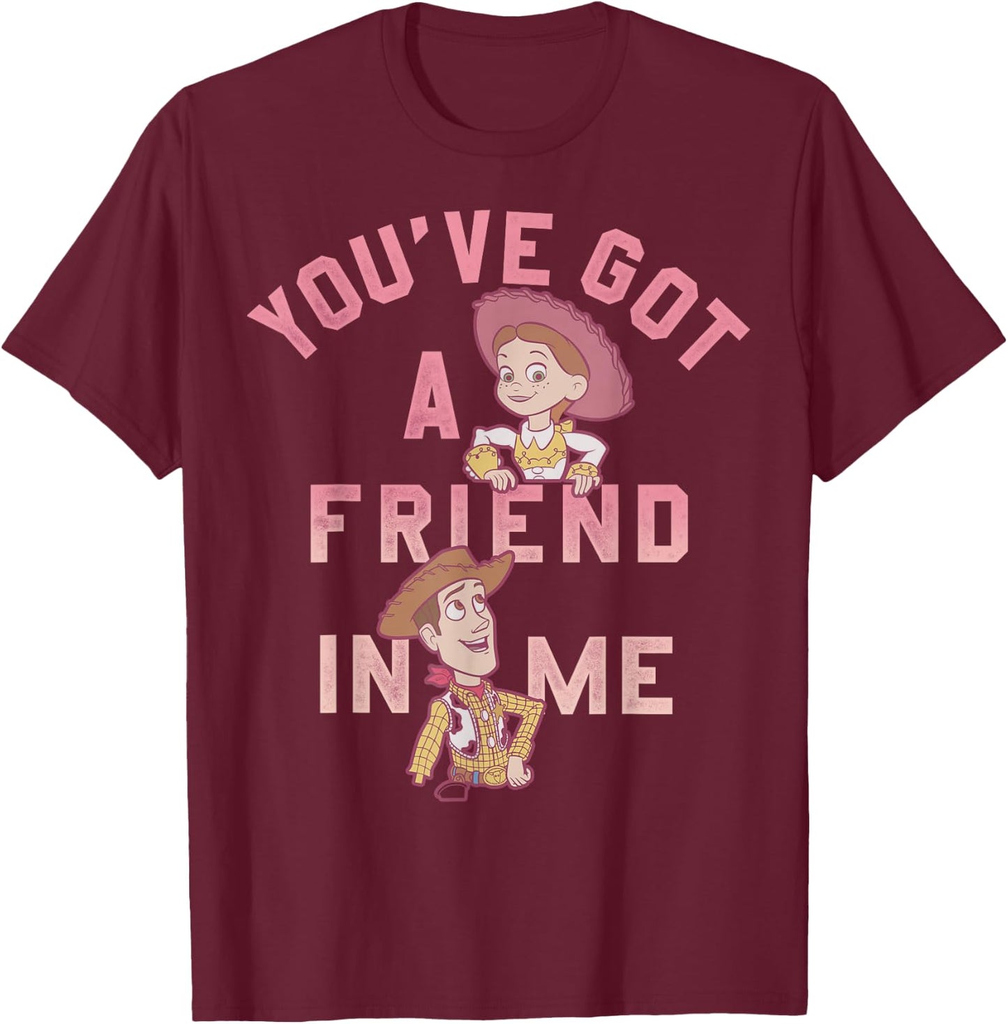 Disney Pixar Toy Story Jessie & Woody You Got A Friend In Me T-Shirt - T-Shirt | Maroon