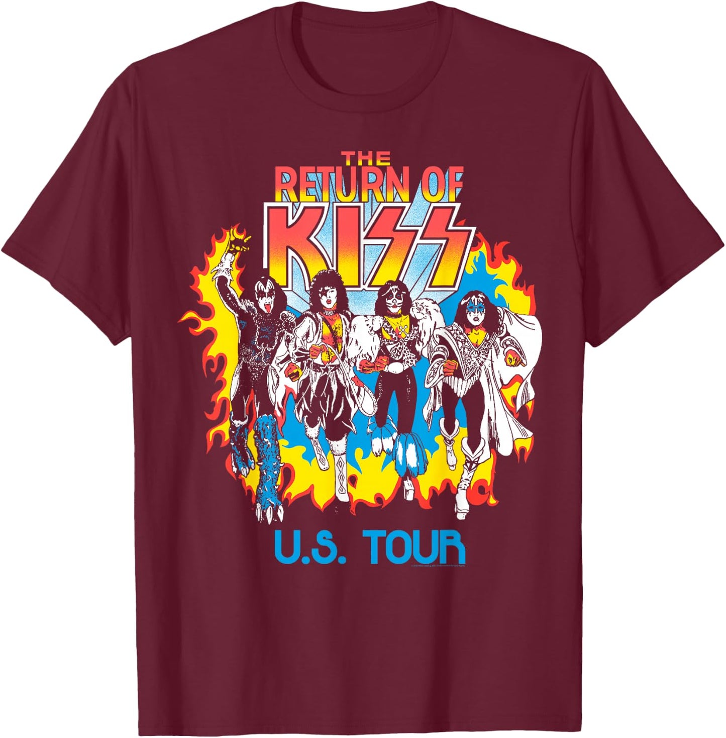KISS - Return of KISS T-Shirt - T-Shirt | Maroon