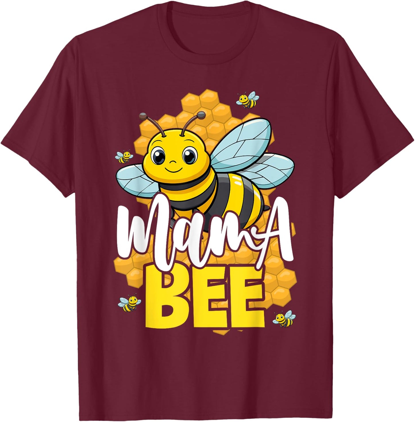 Mama Bee Family Bee First Bee Day Outfits T-Shirt - T-Shirt | Maroon