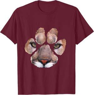 Awesome Cougar Paw Print - & & Kids T-Shirt - T-Shirt | Maroon