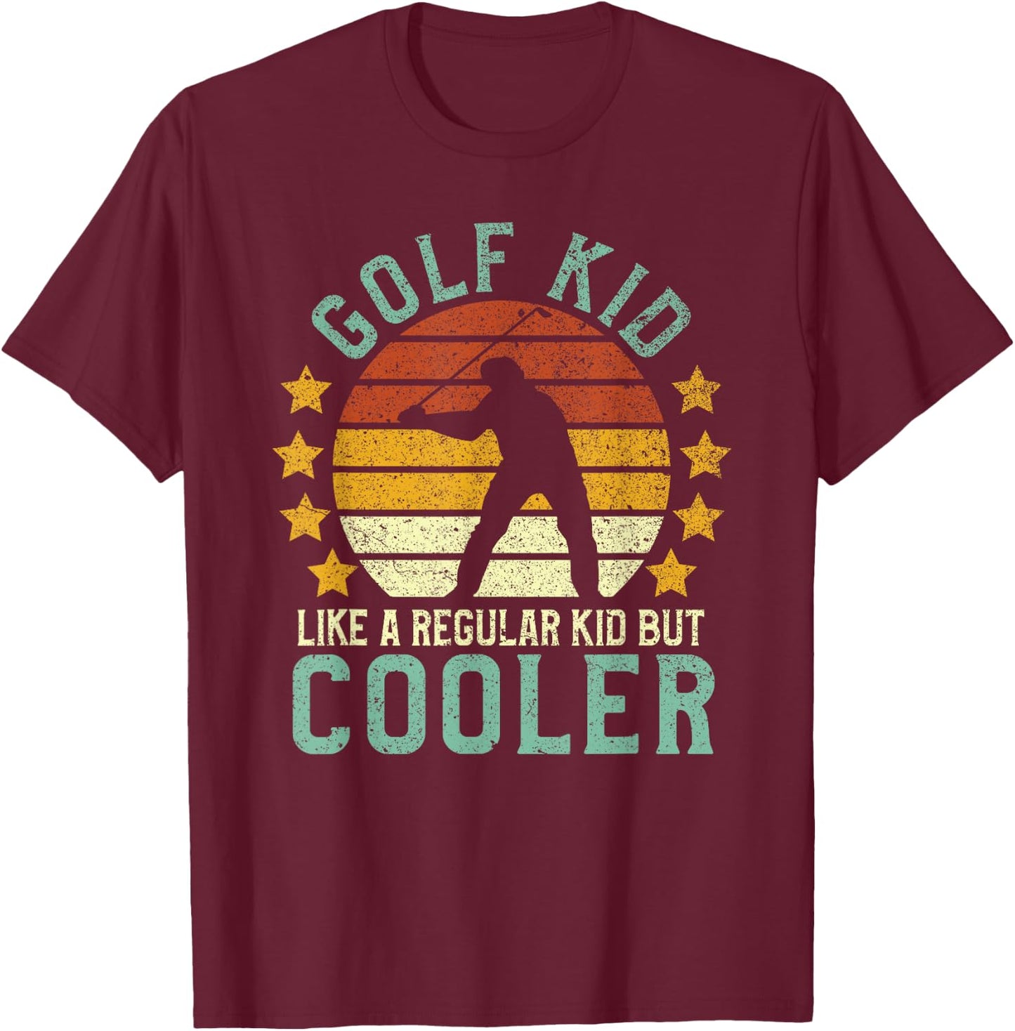 Golf Kids | Funny Young Golfer & Golfing Lover Gift T-Shirt - T-Shirt | Maroon