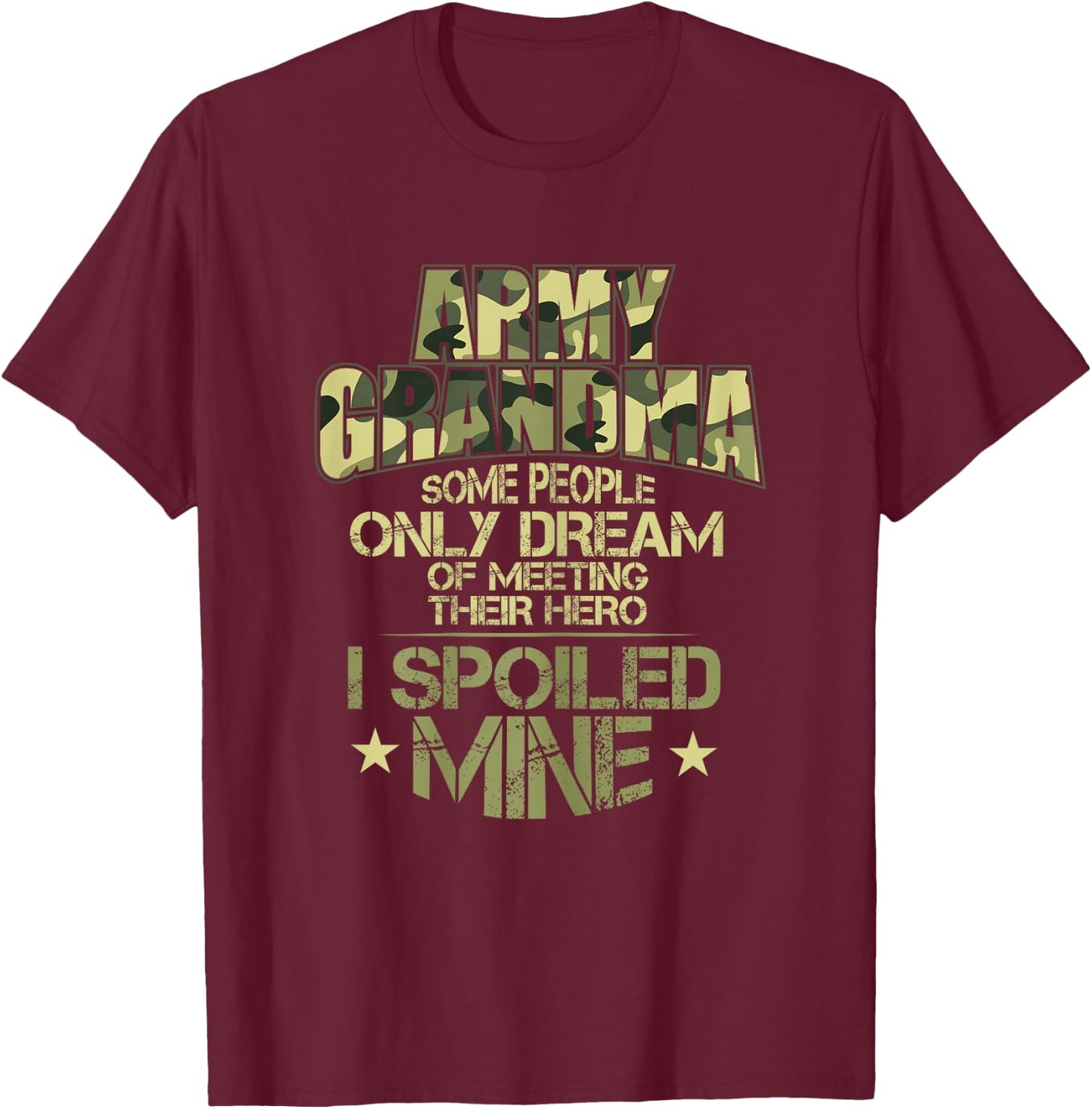 Army Grandma T Shirt For A Proud Military Grandma T-Shirt - T-Shirt | Maroon