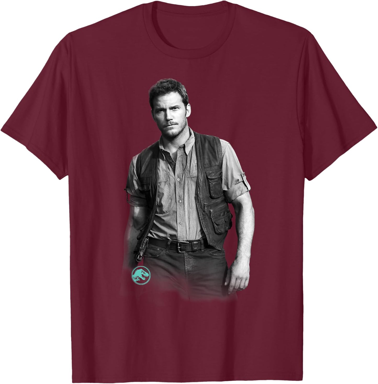 Jurassic World Chris Pratt Swag T-Shirt - T-Shirt | Maroon