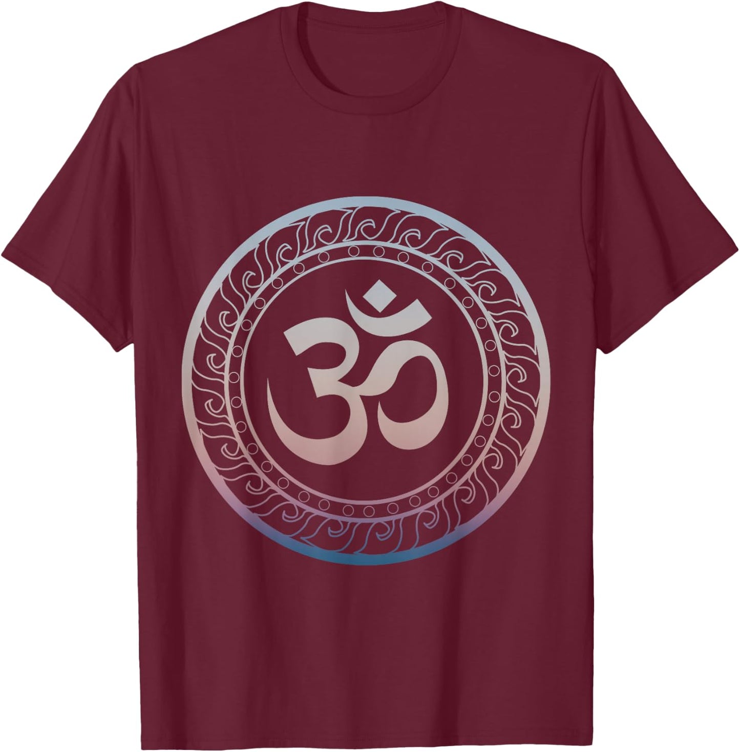 Om Ohm Aum Symbol Spiritual Yoga T-Shirt - T-Shirt | Maroon