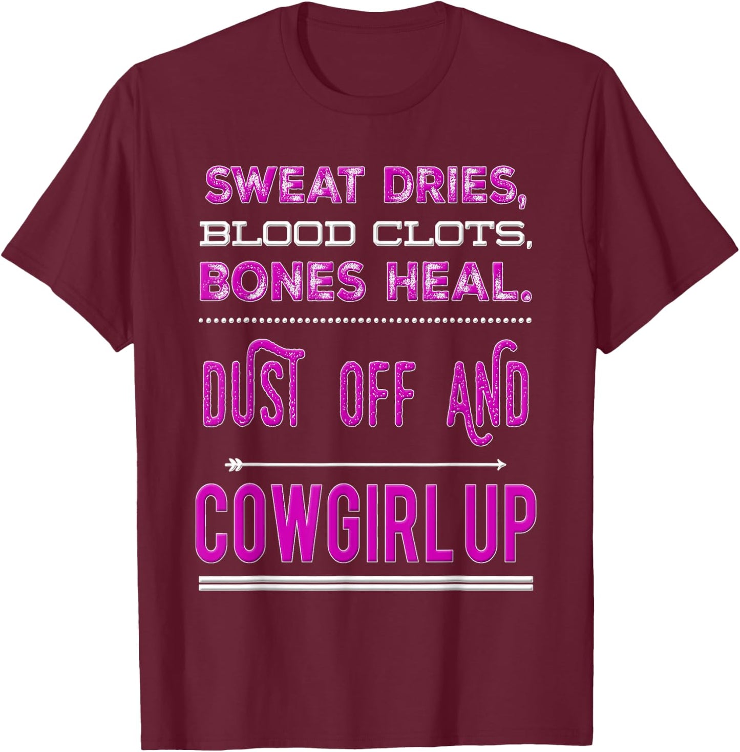 Cowgirl Up Rodeo Horse Lover for Girls and Women T-Shirt - T-Shirt | Maroon
