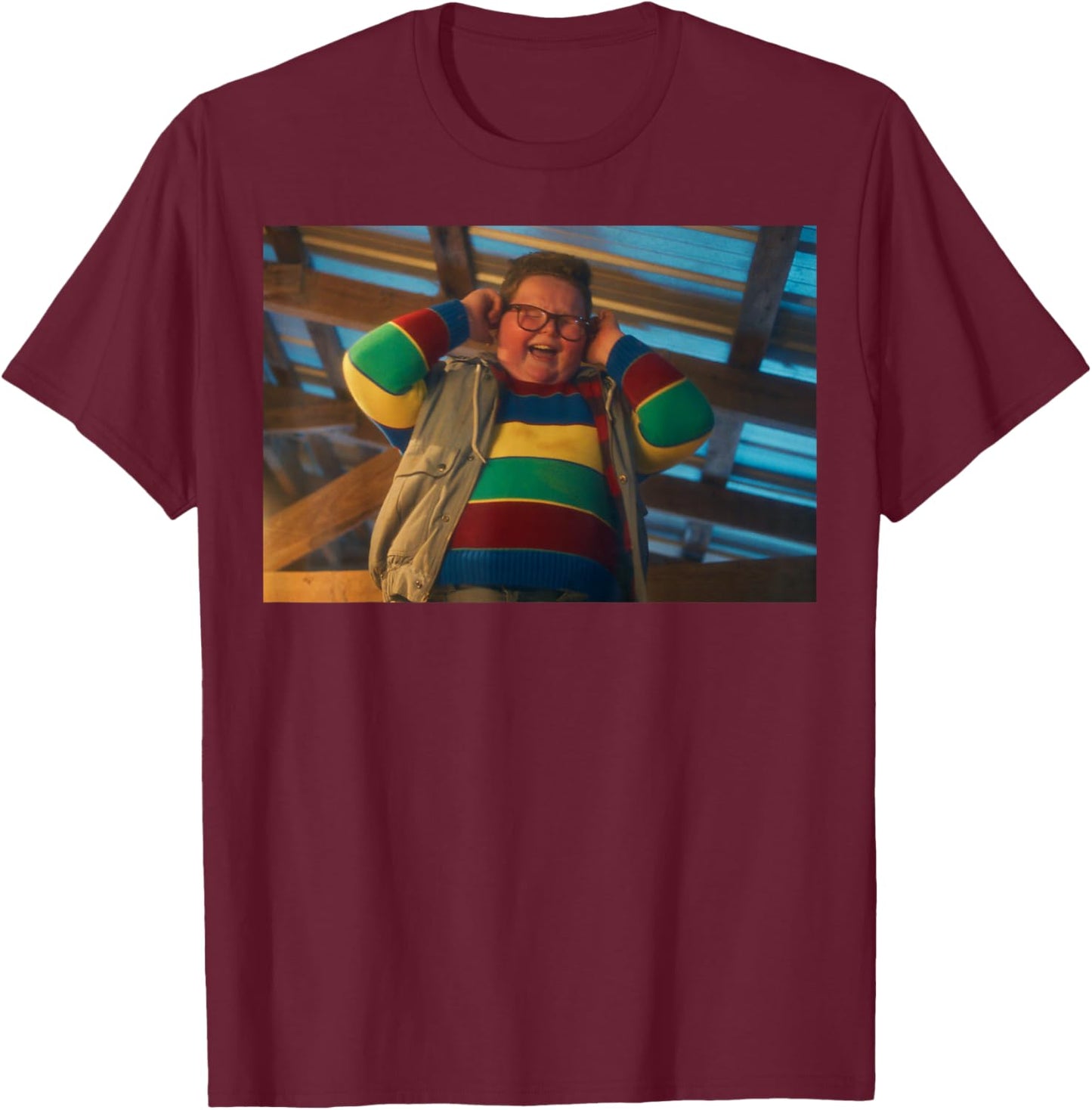 Stranger Things Season 5 Screenshot Derek Scream T-Shirt - T-Shirt | Maroon
