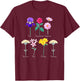 Subtle IICYIFY Floral Graphic Flower Hidden smut Message T-Shirt - T-Shirt | Maroon