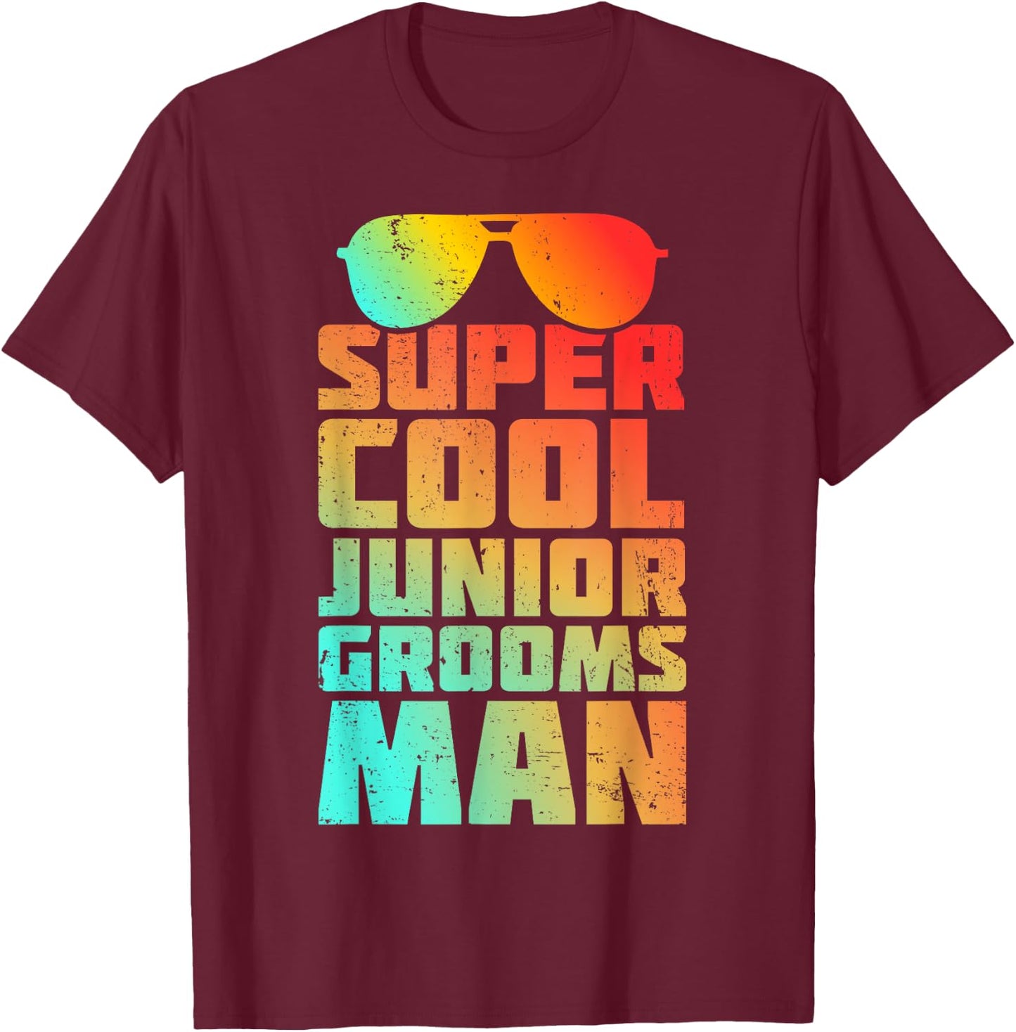 Kids Junior Groomsman Wedding Marriage Party Jr Boys Gifts T-Shirt - T-Shirt | Maroon