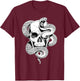 Skull and Snake T-Shirt - T-Shirt | Maroon