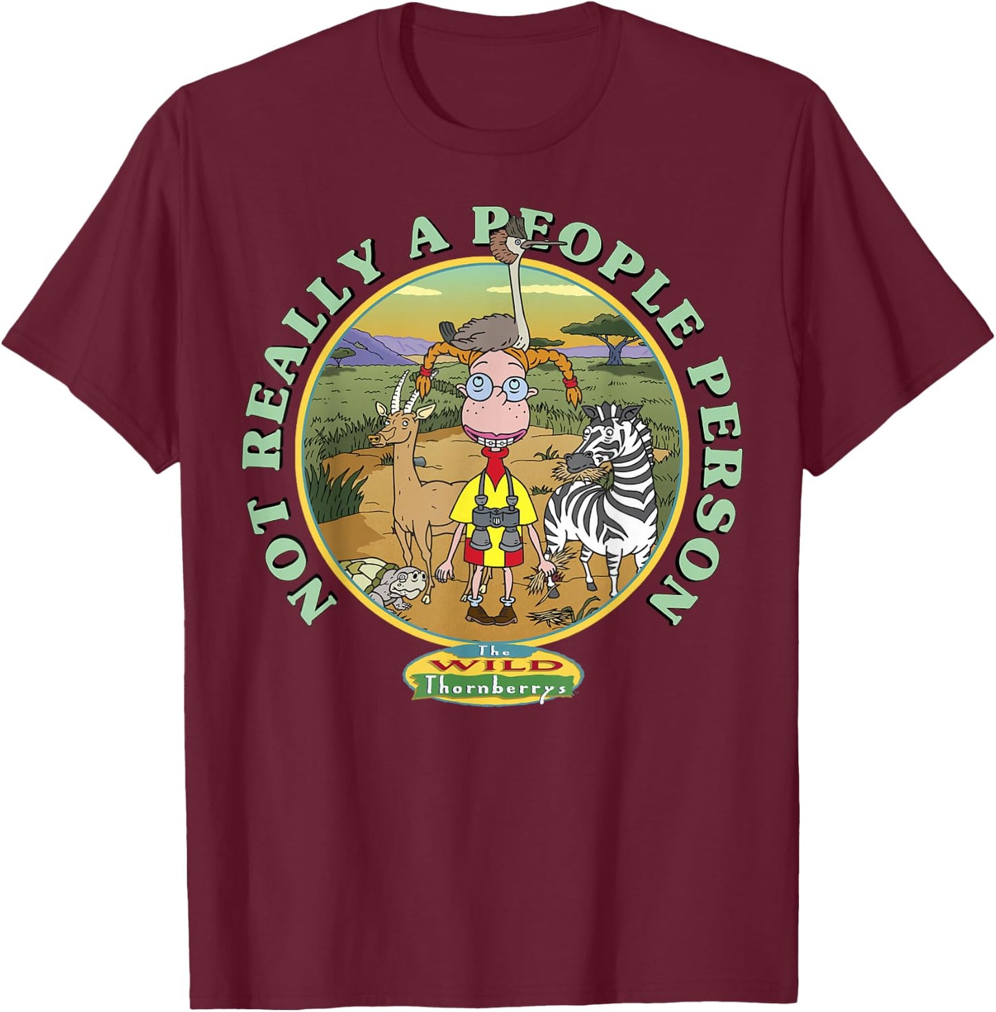 The Wild Thornberrys Eliza Not Really A People Person T-Shirt - T-Shirt | Maroon