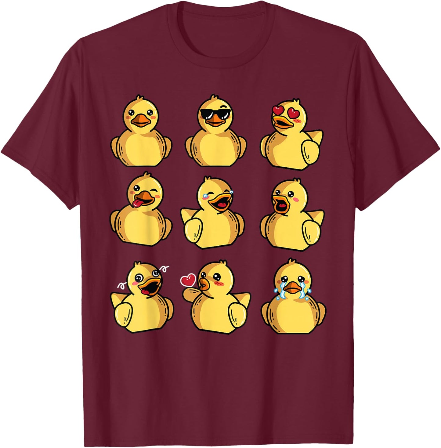 Rubber Ducky Shirt | Cool Duck Bath Toy T-Shirt - T-Shirt | Maroon