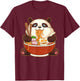 Kawaii Cute Anime Panda Otaku Japanese Ramen Noodle T-Shirt - T-Shirt | Maroon