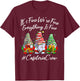 It's Fine I'm Fine Everything Cafeteria Crew Gnome Christmas T-Shirt - T-Shirt | Maroon
