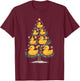 Rubber Duck Christmas Tree T-Shirt - T-Shirt | Maroon