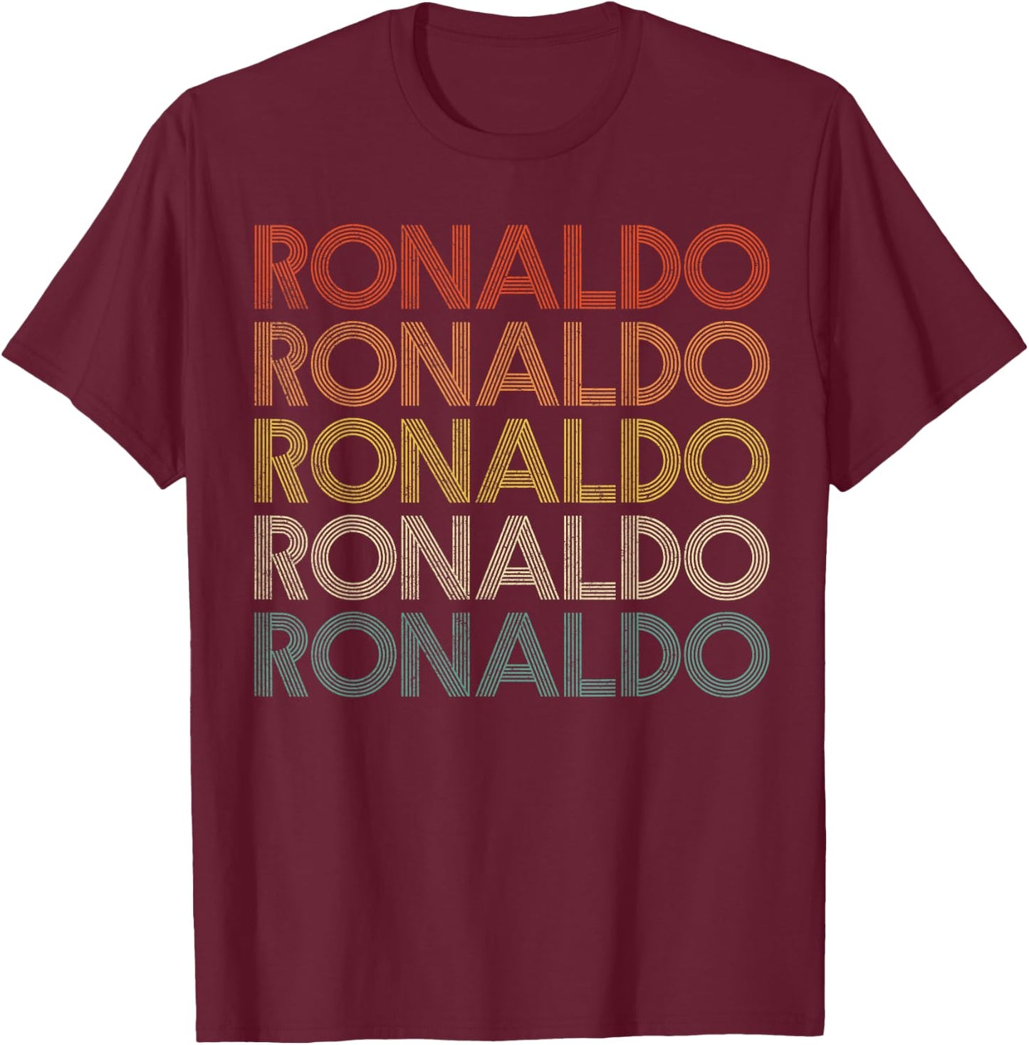 Ronaldo Vintage Retro T-Shirt - T-Shirt | Maroon
