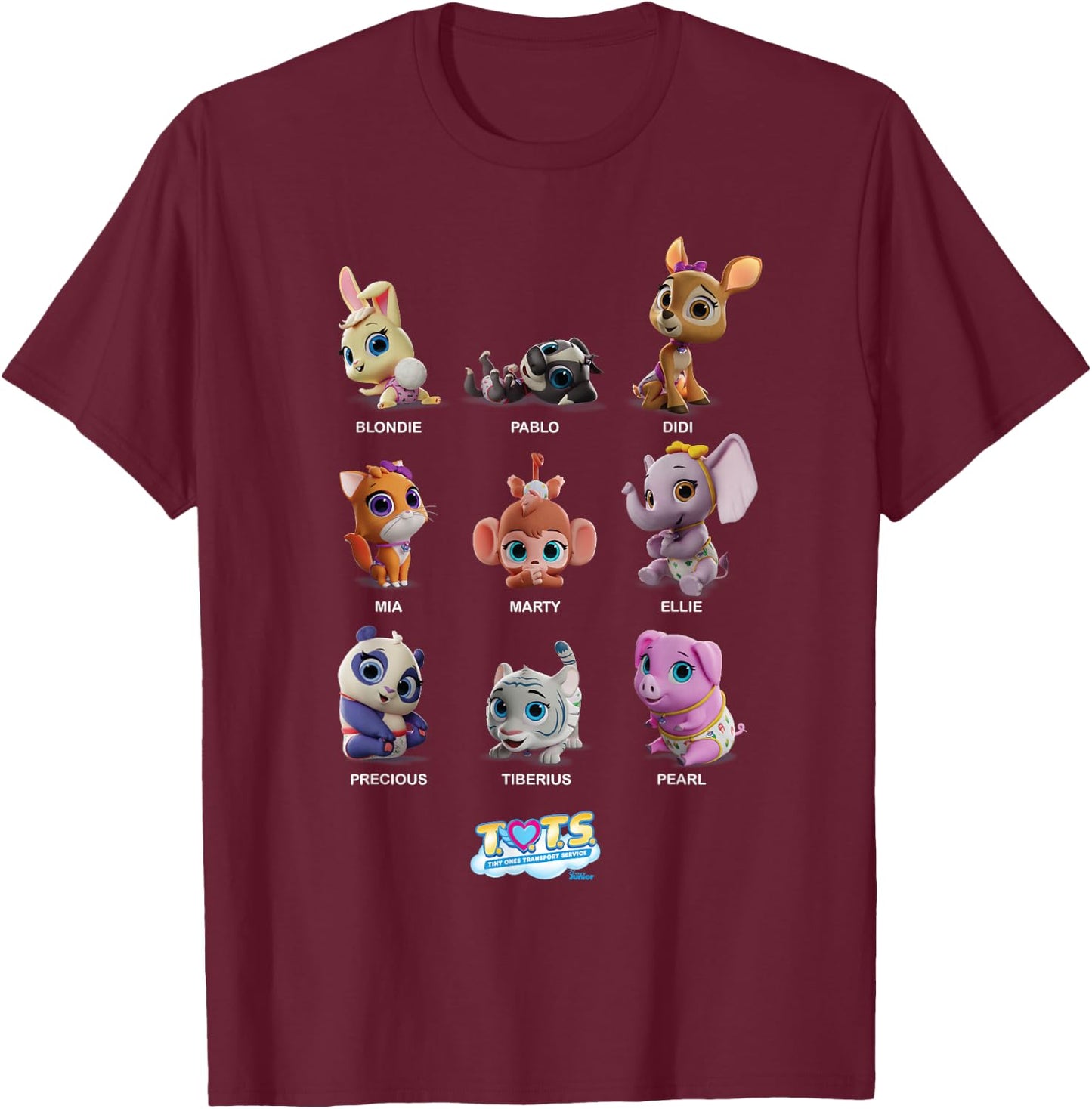 Disney Junior T.O.T.S. Characters T-Shirt - T-Shirt | Maroon