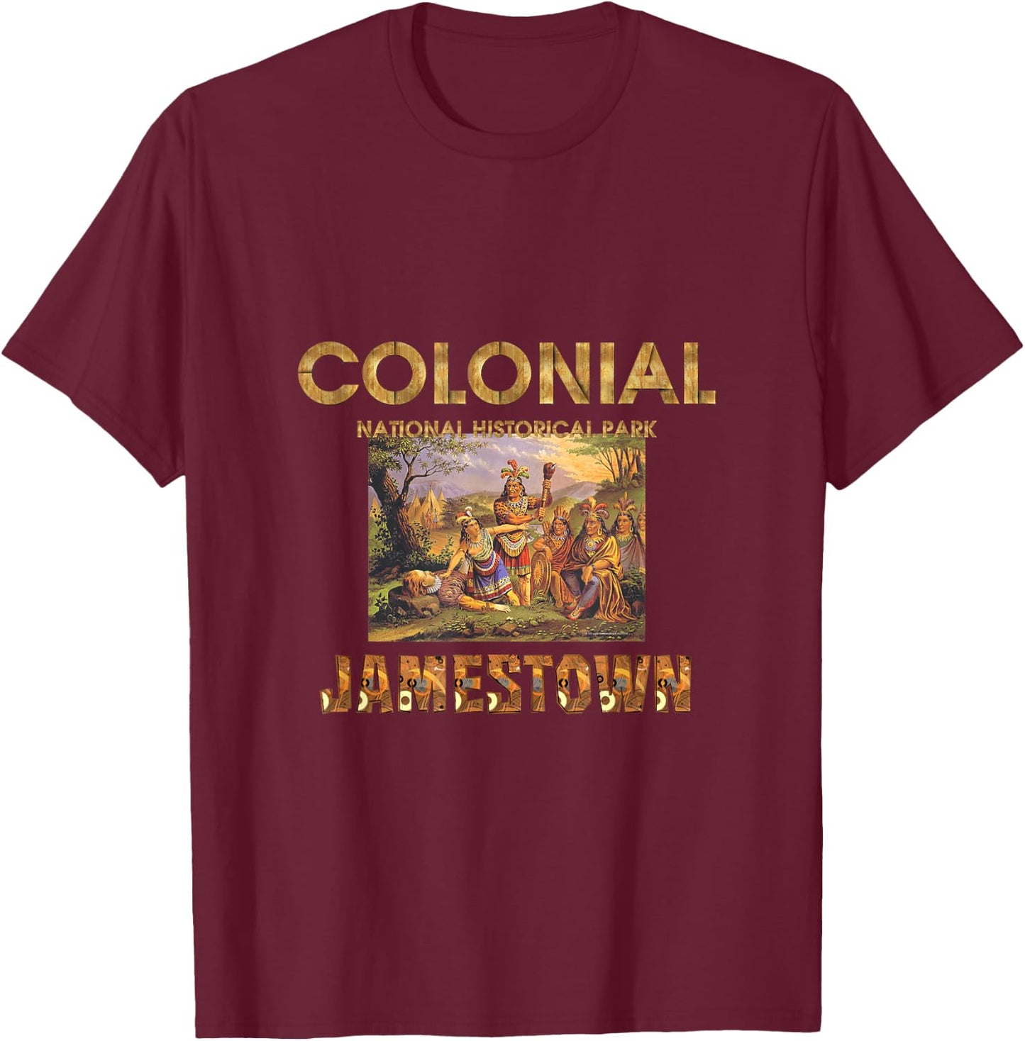 Teepossible Jamestown T-Shirt - T-Shirt | Maroon