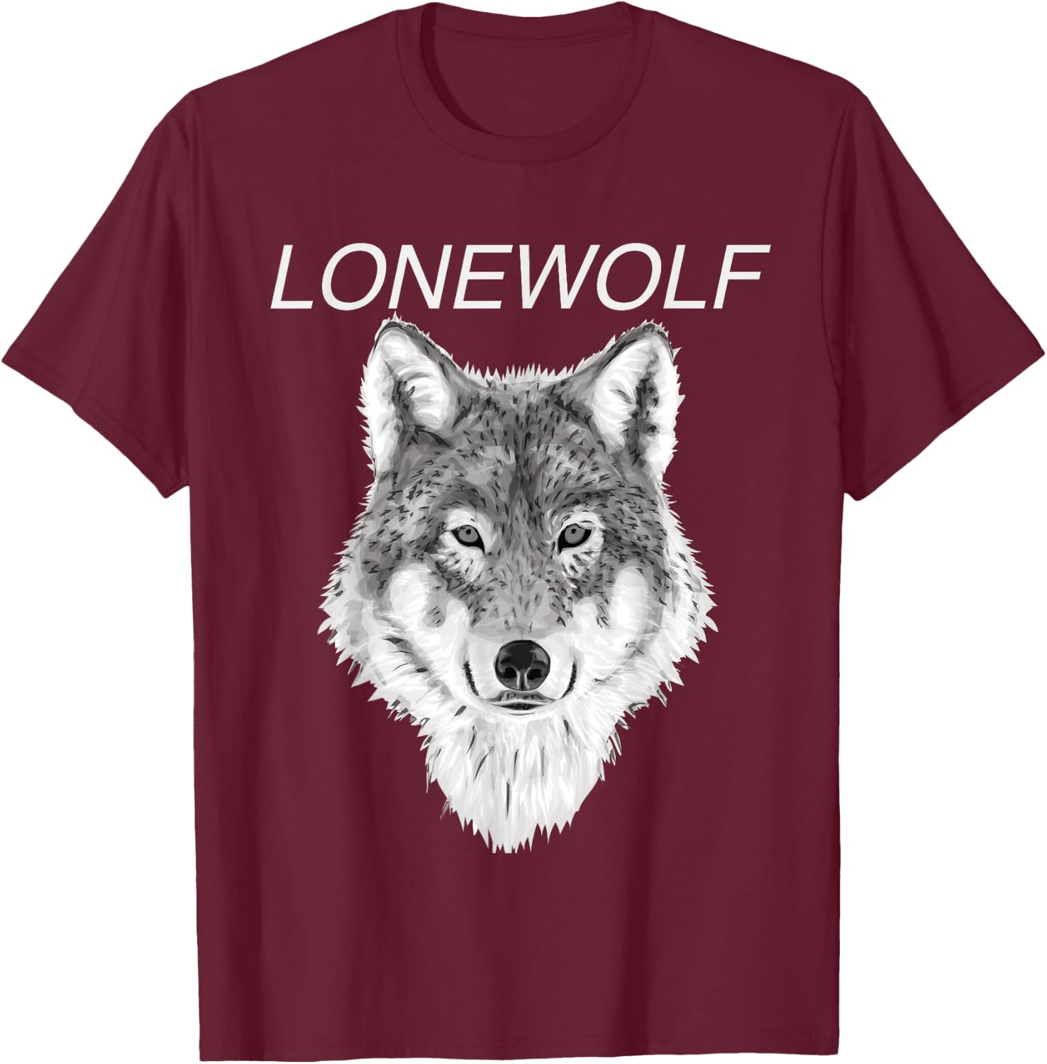 Lone Wolf T Shirt T-Shirt - T-Shirt | Maroon
