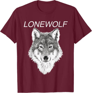 Lone Wolf T Shirt T-Shirt - T-Shirt | Maroon