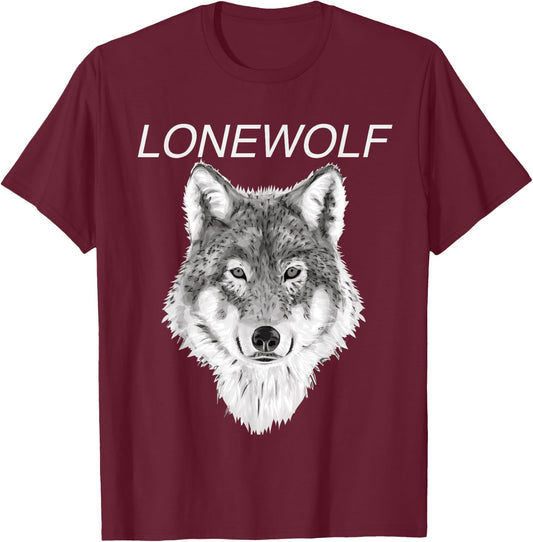 Lone Wolf T Shirt T-Shirt - T-Shirt | Maroon