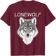Lone Wolf T Shirt T-Shirt - T-Shirt | Maroon
