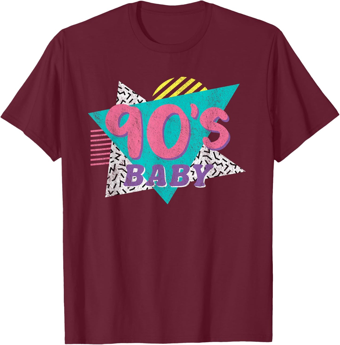 90's Baby Women's Or Girls Retro Vintage Gift Party Costume T-Shirt - T-Shirt | Maroon
