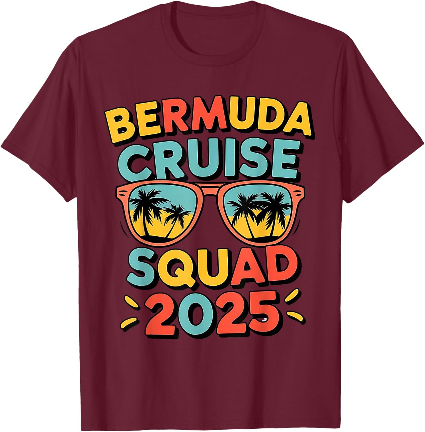 Bermuda Cruise 2025 Vacation Trip Matching Family Group T-Shirt - T-Shirt | Maroon