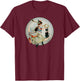 The Black Cat Magazine Vintage Halloween Woman And Cat T-Shirt - T-Shirt | Maroon
