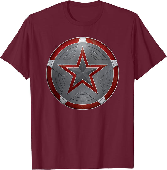 Marvel Black Widow Red Guardian Shield T-Shirt - T-Shirt | Maroon