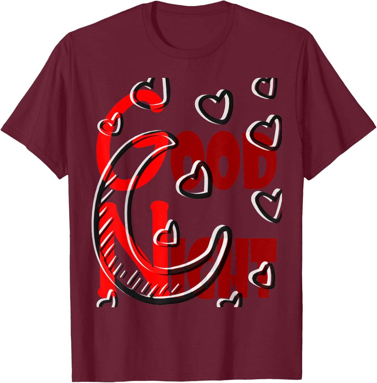 Good Night and Moon T-Shirt - T-Shirt | Maroon