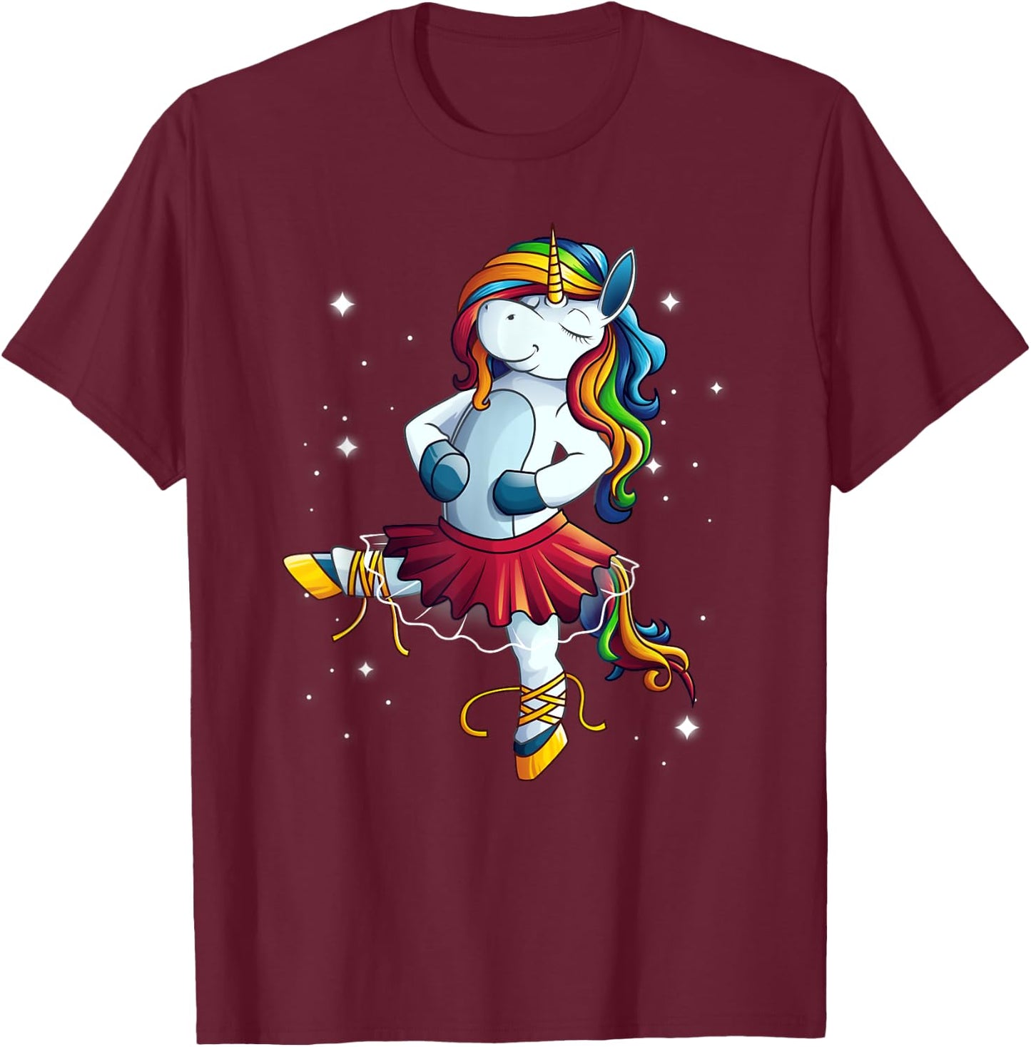 Cool Ballet Dancer Unicorn | Funny Classical Dancing Gift T-Shirt - T-Shirt | Maroon