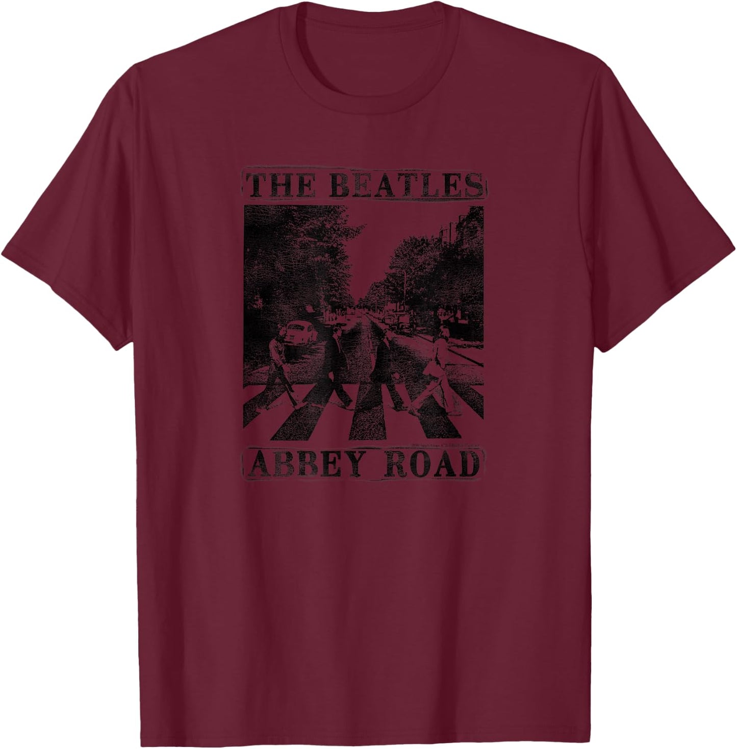The Beatles - Abbey Road T-Shirt - T-Shirt | Maroon