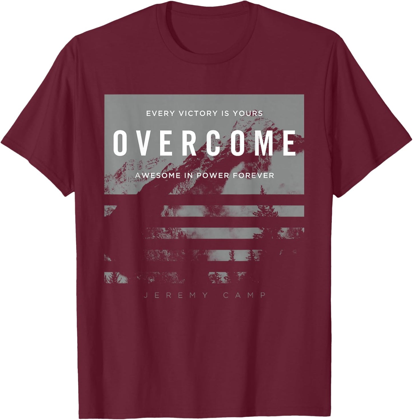 Jeremy Camp - Overcome T-Shirt - T-Shirt | Maroon