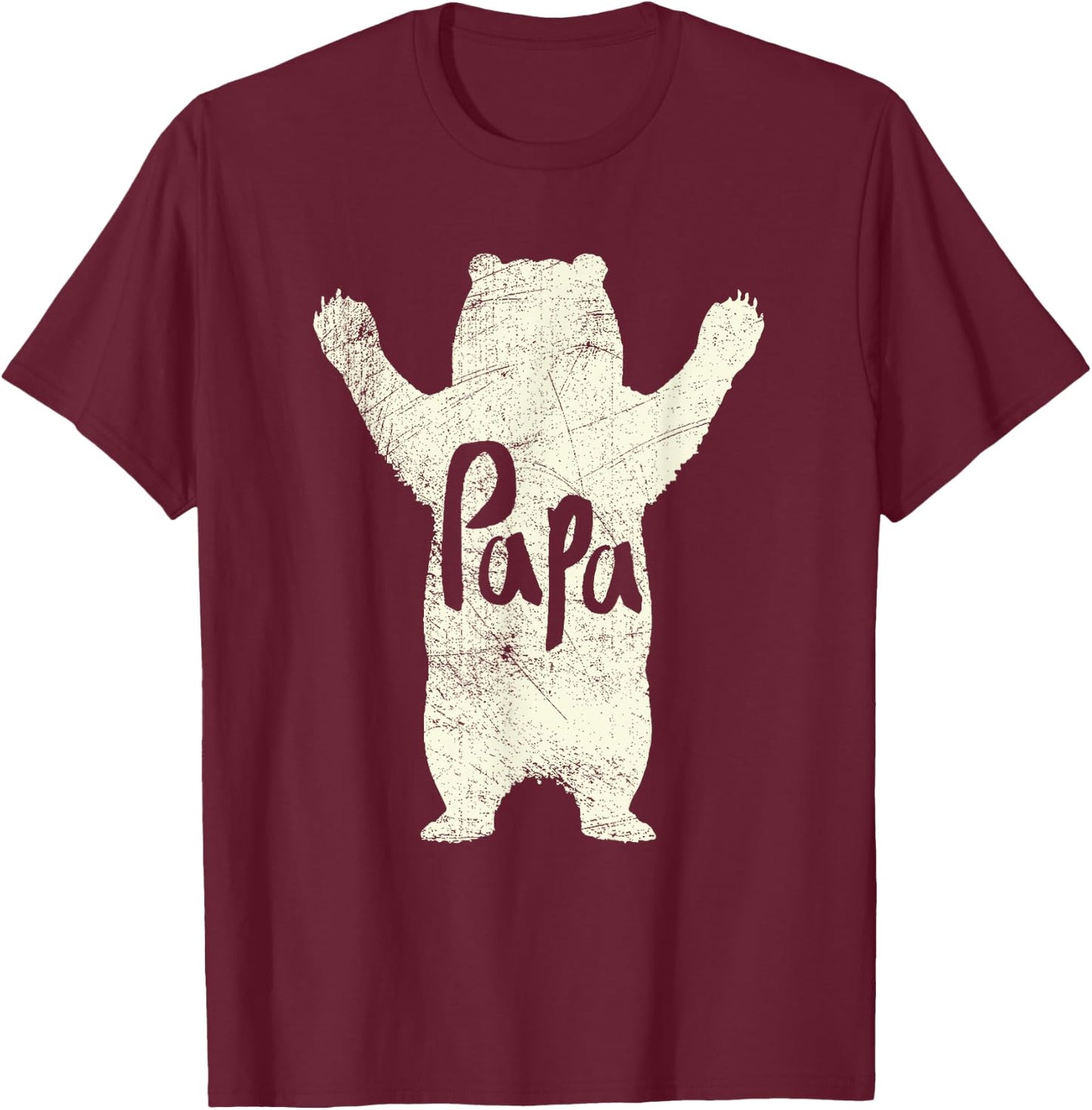 Big Papa Bear Hug T Shirt T-Shirt - T-Shirt | Maroon