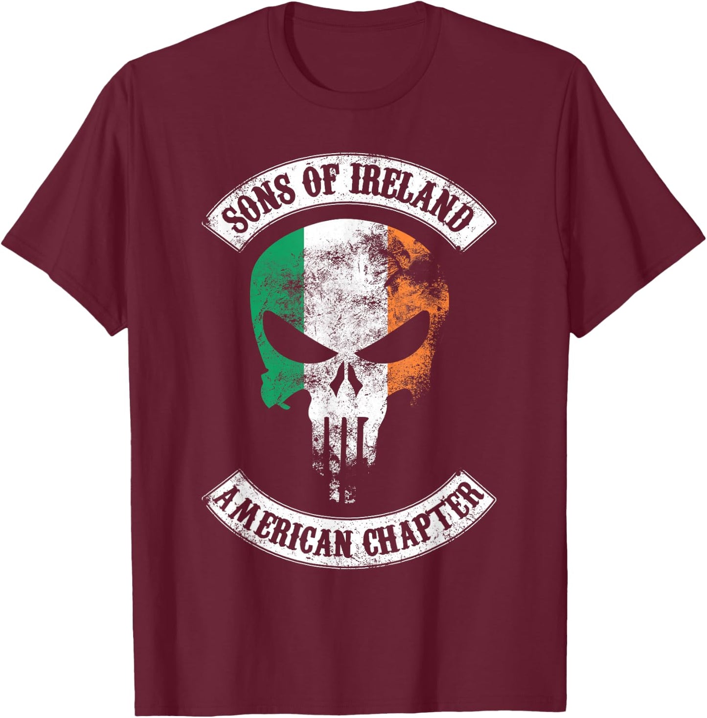 Irish Pride Apparel - Sons of Ireland - American Chapter T-Shirt - T-Shirt | Maroon