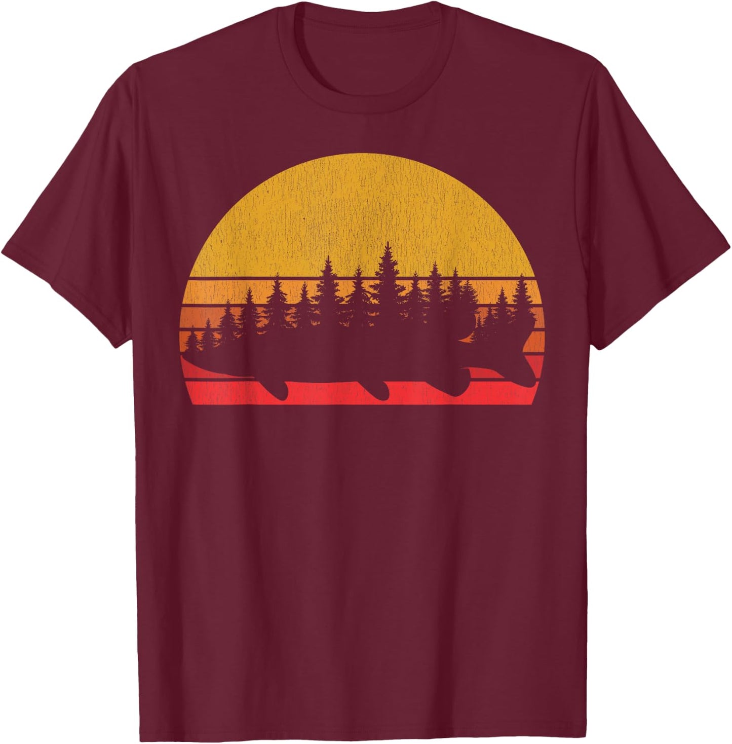 Northern Pike Fishing Fisherman Angling T-Shirt - T-Shirt | Maroon